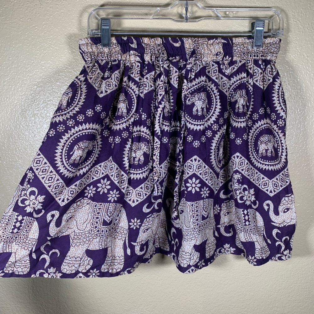 Vintage boho mini skirt